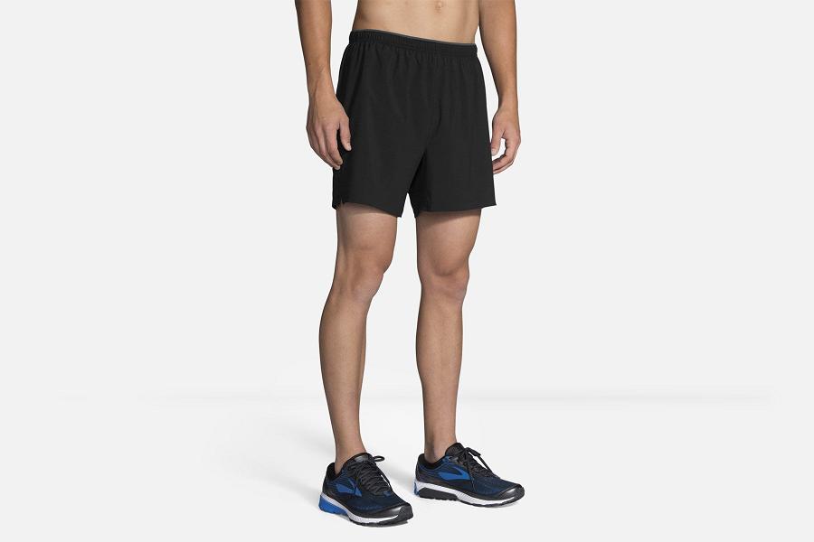 Brooks Go-To 5 Men Running Clothes & Running Short Black ZBR194378